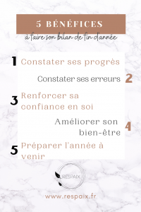 Le bilan de fin d'année, une étape clé du développement personnel, qui comporte de nombreux bénéfices. 